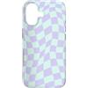 Cute Square Checkers Cute Pattern Design Custodia per iPhone 17 Swirl Scacchiera Vintage a scacchi lilla e menta