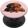 Cute Doxie Weiner Dog Mom Gifts T Shirts Womens Girls Kids Two 2 Red Black Tan Dachshund Puppy Lover PopSockets PopGrip Adesivo
