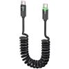 toocki - Cavo da USB-C a USB-C espandibile da 100 W, da 40 cm a 1,10 m, cavo di ricarica USB intrecciato in nylon resistente compatibile con iPhone 16 15 Plus Pro Max MacBook Pro iPad Galaxy S24 Plus