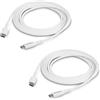 StarTech Cavo USB-C a USB-C da 1m 60W PD 2 Pezzi Bianco (USB2CC1MNCWHE2PK)