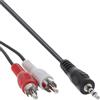 InLine 21248 Cavo Audio Jack, Nero
