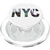 Big Apple NYC Landmarks City Lover Grande mela, NYC, monumenti, statua libertà, orizzonte PopSockets PopGrip per MagSafe