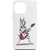 Vintage Dog Rocker Guitarist Gifts and A Custodia per iPhone 13 Pro Max Cane divertente in stile rock alano che suona la chitarra Rocker