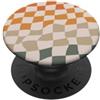 Classic Checkered Checkerboard Vintage D Retro Color Checker Swirl Checkers a scacchi PopSockets PopGrip Adesivo
