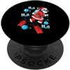 Diving H2O H2O H2O Pun Scuba Diver Santa Diving H2O H2O H2O Pun Scuba Diver Babbo Natale Natale PopSockets PopGrip Adesivo