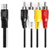 Nedis Cavo audio DIN DIN a 5 pin, 4 connettori RCA | nichelato | 1 m | rotondo | PVC | nero | etichetta
