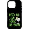 IM Design Custodia per iPhone 16 Pro Reggo più Gin Tonic che persone divertente aperitivo ironica