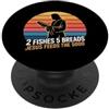 Best Jesus Christian Designs 2 Fishes 5 Breads Jesus Feeds The 5000 Christian Bible Verse PopSockets PopGrip Adesivo