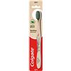 Colgate Spazzolino manuale con setole morbide in carbone di bambù, 1 pezzo, spazzolino manuale con setole sottili al carbone attivo, manico in bambù biodegradabile al 100% naturale