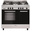 Glem cucina a gas 66l 5 fuochi inox/nero ga960pcgix