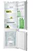 Gorenje NRKI 5182 GW - Frigorifero da incasso, classe A++, altezza 177,5 cm, scomparto frigorifero: 202 l, vano congelatore: 60 l, colore: Bianco