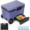 VEVOR Scatola Contenitore Termico Isolato Portatile per Bevande da 42,57 L, Contenitore Portatile 675 x 450 x 495 mm Isolato Termico per Trasporto con Ruote Bevande Fresche da Campeggio Picnic Feste