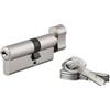 Thirard Cilindro europeo a pomolo 30Bx40 Trafic 6, nichel, antiperforazione, antirottura, 5 chiavi piatte reversibili- THIRARD
