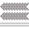 MengH-SHOP Staffe Angolari Piatta Gradi Supporti Angolo Retto Staffe in Acciaio Squadrette Angolar a Forma di L con Viti per Riparazione Mensola di Legno Tavolo Sedia 50 * 50 mm 20 Pezzi