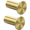 SAYAYO Ganci Accappatoio Bagno Ganci Appendiabiti in Acciaio Inox, Grande Gancio Rotondi da Parete, Oro Appendi Strofinacci Cucina Parete Appendi Accappatoio Bagno, 2 Pezzi, 45 mm