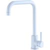 LAKKOAKOAA Rubinetto Cucina Rubinetto Lavello, Stile Moderno Girevole A 360 ° Monocomando Acciaio Inossidabile Miscelatore Cucina Con Regolazione Caldo E Freddo, Rubinetto Lavello Cucina, Bianco