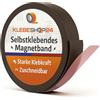 Klebeshop24 Nastro magnetico autoadesivo (12,7 x 1,5 mm, 2,5 m su rotolo)