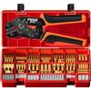 PEBA Set Pinza Crimpatrice, con 14 Tipi di 2.8/4.8/6.3mm Terminali Elettrici, Pinza Crimpatrice Capicorda per 0,25-2,5 mm² Connettori Elettrici, Capicorda a Crimpare,Pinza a crimpare - Crimper Tool