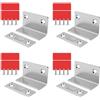TAIVIN 4 Pezzi Ultra Sottile Cassetto Calamite,Chiudiporta Magnetici,Calamite Sottili a Forma di L,Adatto per Porte Scorrevoli,Cassetti e Finestre (4x2.5cm).