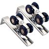 xtemtoamz Guide Scorrimento Porte Scorrevoli Profilo - Della Guida Rulli In Lega Alluminio Puleggia Porta Scorrevole Interni, Per Passaggio, Legno, Vetro, Ruote Scorrevoli, Guide Scorrevoli, 2 Pezzi