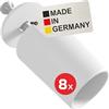 BAUHELD Fermaporta per tapparelle, 27 mm, 8 pezzi, aperti con viti | Made in Germany - Tampone di arresto in plastica robusta - adatto a lamelle blindate per tapparelle - ideale per tapparelle