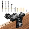 Flintronic Dima per Spinatura Legno, 8/10/15 MM Spinatrice per Legno | 3 in 1 Dima per Fori a Tasca, con clip di posizionamento di regolabile Localizzatore Guida di Perforazione Regolabile