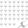 HLIWS 40 Pezzi di fascette per tubi PPR,utilizzare per il fissaggio di tubi | PPR,design a forma di U,scanalature antiscivolo,2.1x5.5x1.2cm,diametro:1.6cm,adatto a vari tipi di tubi (viti non incluse)