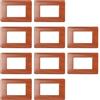 Generico 10x 3 Moduli Placca per Scatola 503, Compatibili Serie Matix, Cornice Interruttore Punto Luce, Design Moderno, Plastica di Alta Qualità - Noce Wood