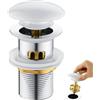 Kelleria Piletta Lavabo Bagno con Troppopieno Universale G1 1/4