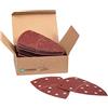 VONROC Set di 50 fogli di carta abrasiva per levigatrice palmare e delta. 100 x 150 mm. 5 diverse grane G40, G80, G120, G180, G240