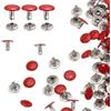 QUARKZMAN 60 Set Rivetti in Pelle a Doppio Cappuccio 8x10mm Rosso
