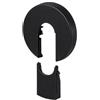 Schläfer Rosetta per Radiatori Apribile, Collare Copritubo per Termosifoni Nero Opaco Diam Esterno Ø45 mm, Foro (interno) Tubo Ø16mm, Caloriferi, Schläfer 4409212 | Rosetta a Cassetto in Pvc- conf, 1pz.