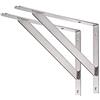YUMORE Staffe per Mensole Pesanti 35cm Supporto per Mensole a Parete Inox | Staffe Reggimensola Triangolare 350 x 250 mm Acciaio Inox Supporti a L per Scaffali a Muro, Carico Massimo 200kg, 2 Pezzi