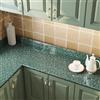 VaryFloral Carta da Parati Terrazzo Verde Smeraldo Carta Adesiva Effetto Marmo 30cmx300cm Pellicola Adesiva per Mobili Granito Lucido Impermeabile Rivestimento Adesivo per Mobili Armadio