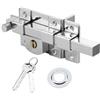 Sandyseptember Serratura per cancello con chiusura meccanica e chiavi a cilindro in rame antifurto per una protezione affidabile delle porte esterne (sinistra)
