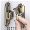 Litensh - Fermaglio per porta granaio a 90/180 gradi, in lega di zinco, chiusura a scatto per cancello, angolo retto, hardware per porta da giardino, bagno, armadio, finestra (bronzo)