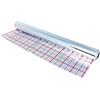 Aqbau Pellicola isolante in alluminio per riscaldamento a pavimento, 50 m² - 0,105 mm extra forte, isolamento termico con griglia 10 x 10 cm, per riscaldamento ad acqua a pavimento