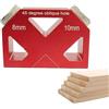 Generic Localizzatore di fori inclinati - Maschera guida per trapano per fori, maschera di precisione per la lavorazione del legno a 45 gradi, strumento guida per trapano, posizionatore di fori inclinati per