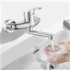 Jenmayt Miscelatore Lavello da Parete con Rotazione 360° e Braccio 17.5cm