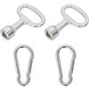 Shengxi 2 Pezzi Chiave Triangolare In Metallo 10mm Chiave Triangolare Universale per Scatola Elettrica Gas Acqua Contatore