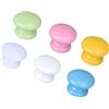 Tingz 6 Pezzi Porte Colorate manopole,Carino Tondo cassetto Pull Maniglia,Forma a Fungo Pomelli per cassetti,Legno pomelli per mobili per armadi per la camera da letto o l'armadio