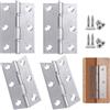 Anstore Cerniere per Porte in Acciaio Inox da 3 Pollici - Ignifughe, Diametro Cuscinetto 7,3 mm, 24 Viti, per Finestre, Armadi, Scatole in Legno