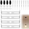 AUAUY 4 Pz Soffitto Staffa per Lampada, 80mm Staffa di Fissaggio con Viti