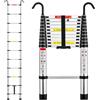 TEENO Scala Telescopica 3,2 M in Alluminio, Scaletta Telescopica Pieghevole con Gancio Rimovibile, Carico Max 150 kg