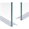 WITEN&NOCK Set di 2 guarnizioni per doccia da 50 cm, guarnizioni per porte scorrevoli, profili impermeabili, guarnizioni di ricambio per box doccia, guarnizione dritta, per vetro spesso 5 mm/6 mm