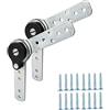 KAIISSA 2 x Cerniera ad Angolo Regolabile per Mobili Funzione di Ripristino Automatico Angolo Cerniera Heavy Duty Divano/Letto/Armadio Hardware di Regolazione Dell'ingranaggio da 90 a 180 Gradi