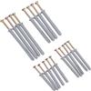 AB Tools Tasselli a vite e tassello per muro per mattoni cemento legno 5-8 mm 18 pezzi