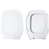 HYDRO HOME Copriwater Sedile Wc GLAZE AZZURRA Come Originale, In Plastica Termoindurente Avvolgente,Colore Bianco MADE IN ITALY