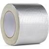 Shalwinn Nastro Super Impermeabile in Alluminio Butilico - Sigillante Argento per Perdite sul Tetto (50mm×5m)