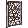 MIUKYUI Moderno cancello da giardino in metallo, 105 x 150 cm, con serratura di sicurezza, apertura a 180°, per terrazza, giardino, giardino, giardino, colore marrone, nero, bianco, per cortile e come